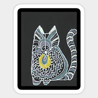 abstract cat design Sticker